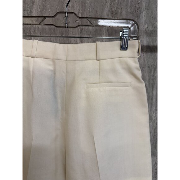 Balenciaga Womens High-Waisted Pleated Shorts Size 40 Cream - Picture 7 of 11